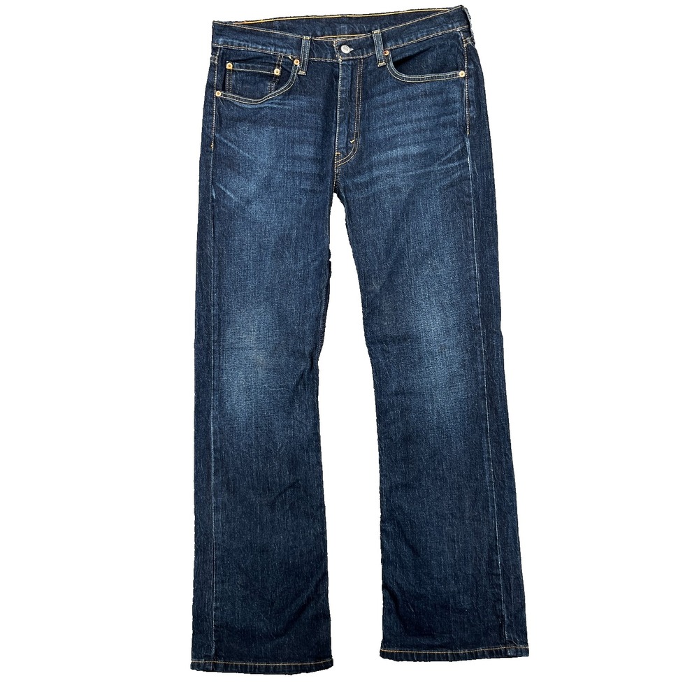 Levi's 527 Jeans Mens 34x32 Slim Bootcut Blue Dark Wash Denim EUC